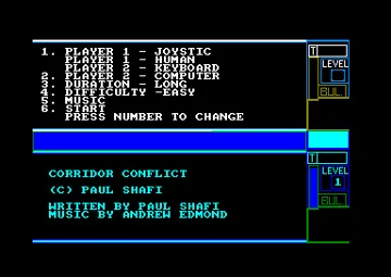 Corridor Conflict (UK) (1987) screen shot title